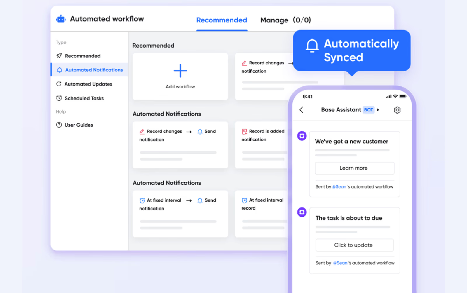 Lark Messenger to automate CRM notifications and discussions