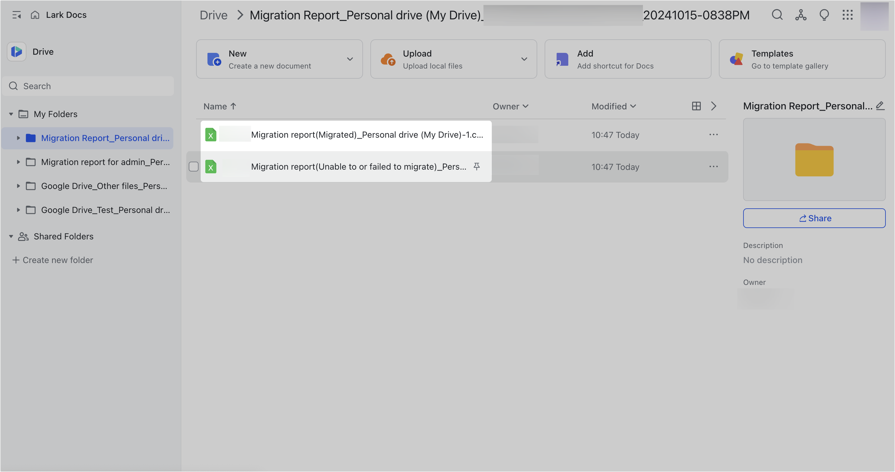 Migrate data from Google Drive to Docs