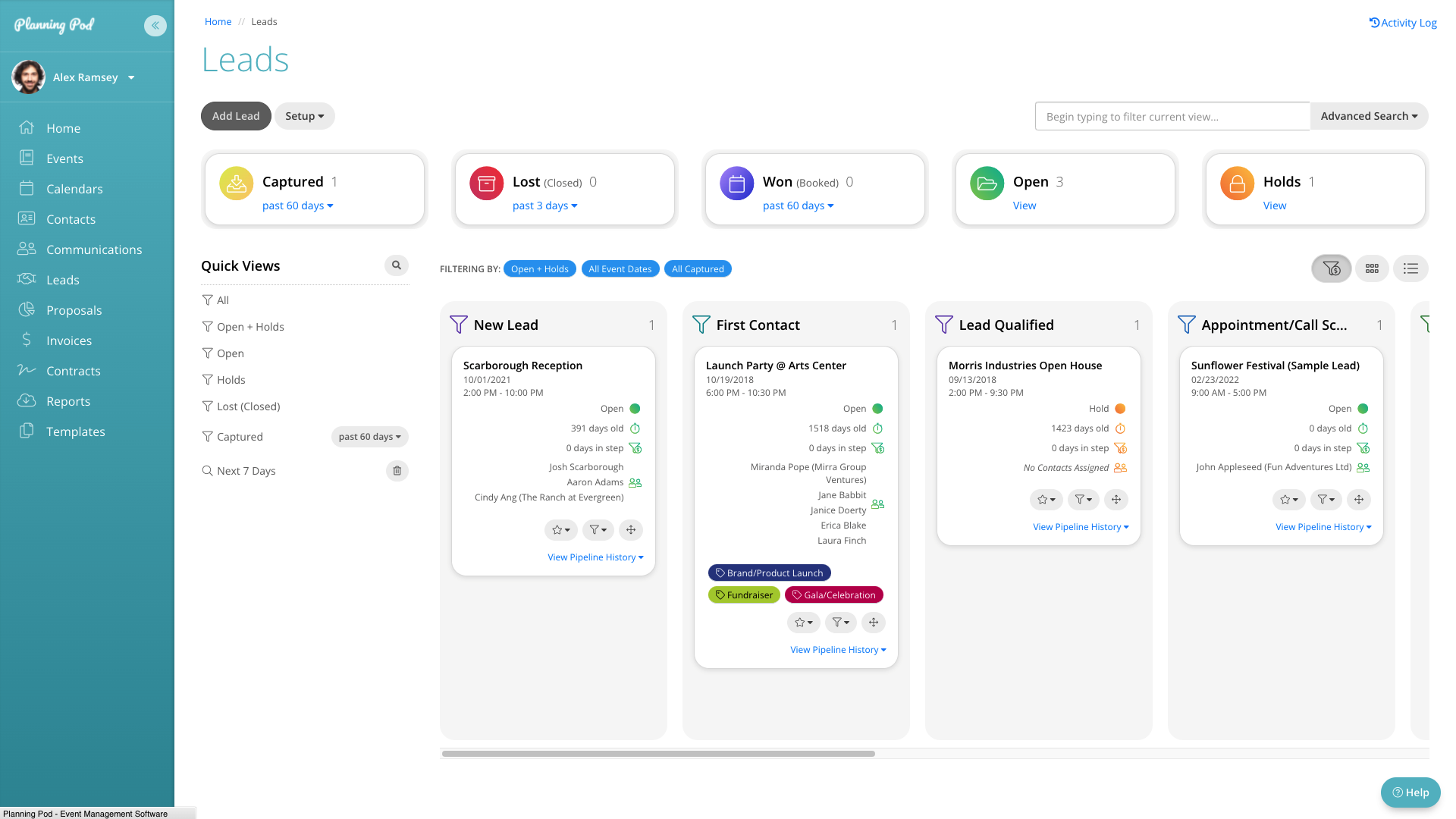 An image showing the Planning Pod interface