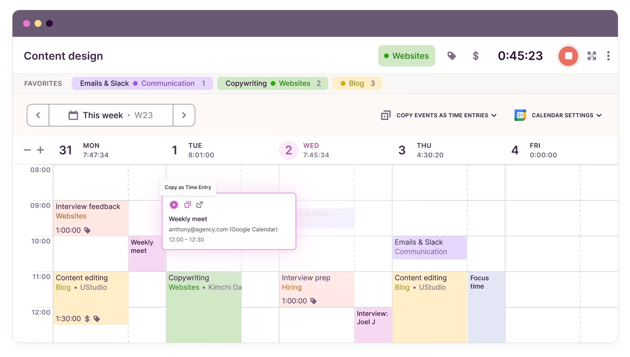 Toggle Track task tracking
