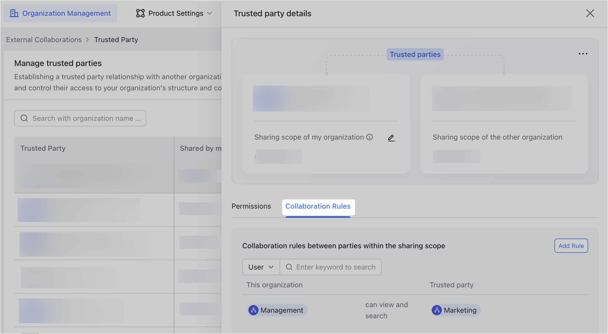Admin | Establish trusted parties between Lark and Feishu
