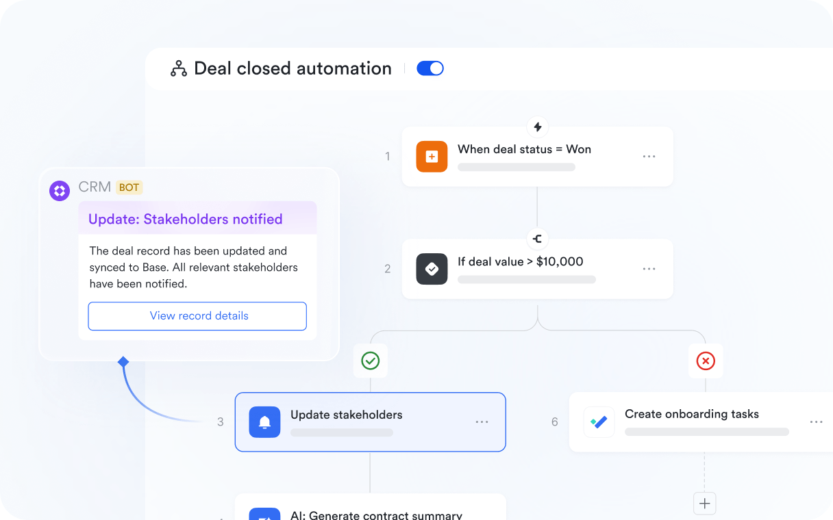 Lark Base for lead tracking, workflow, and dashboards