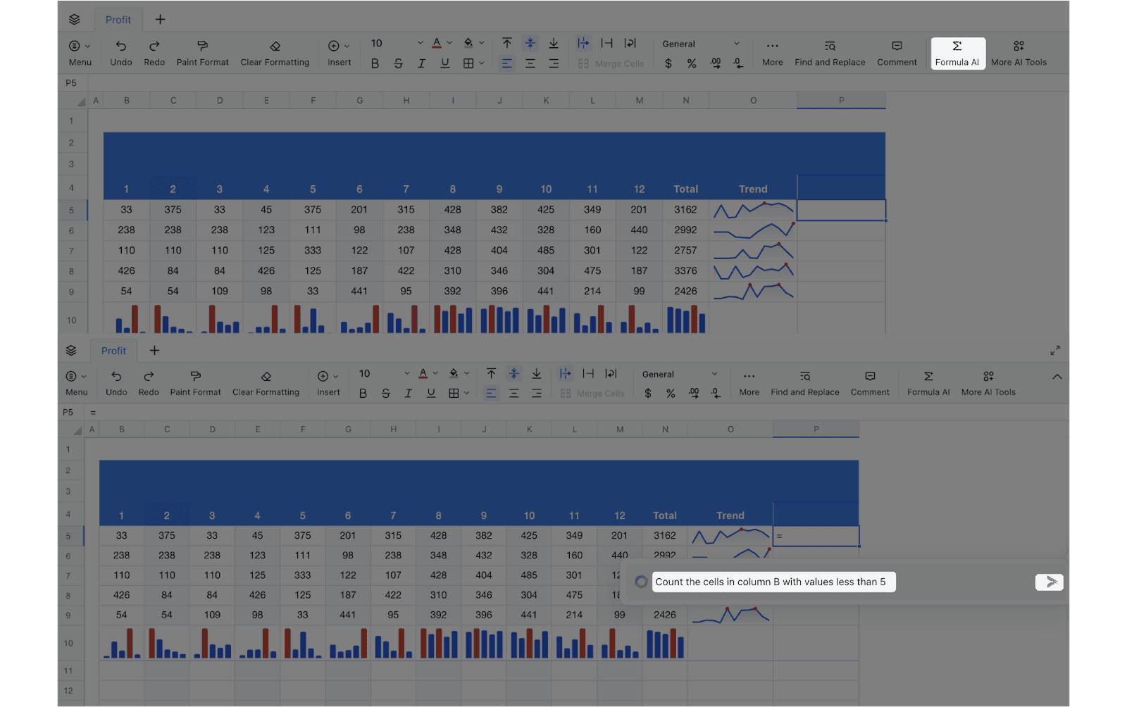 Lark Sheets with Formula AI