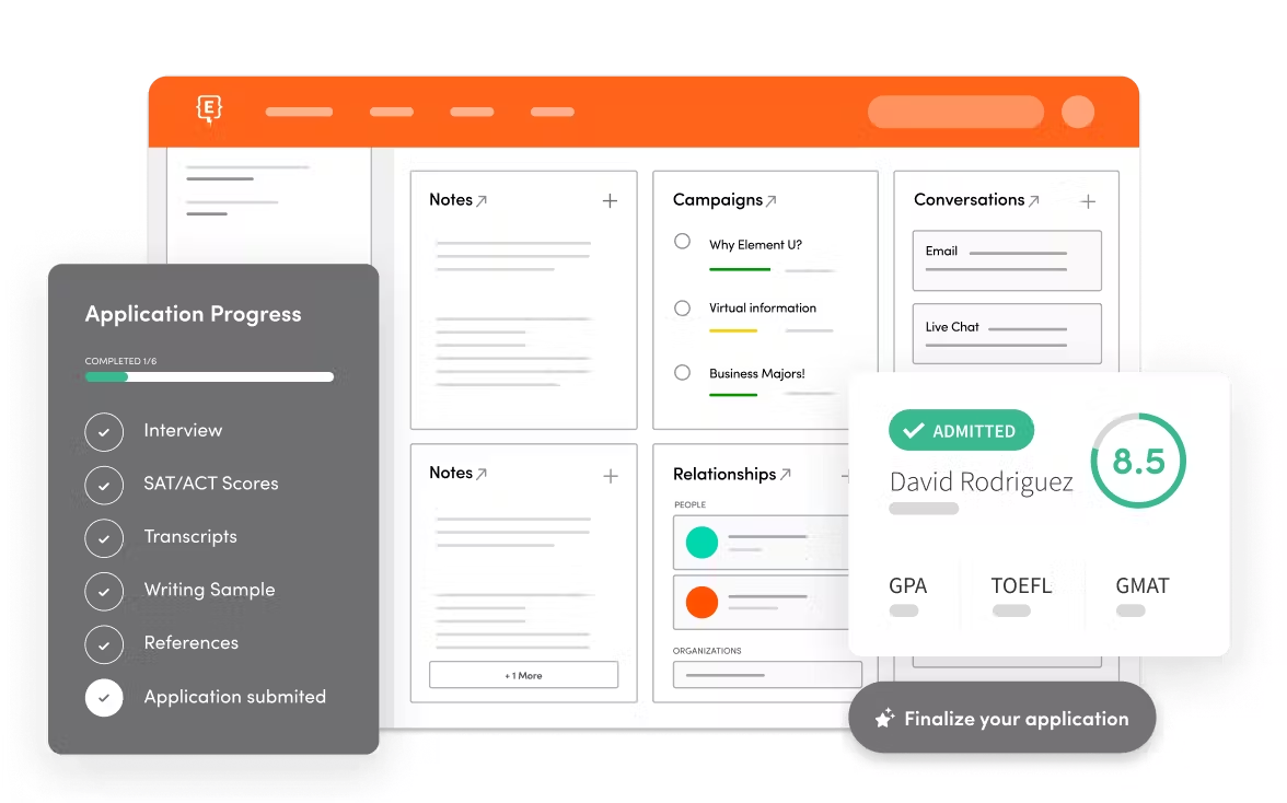 Element451 intelligent CRM dashboard