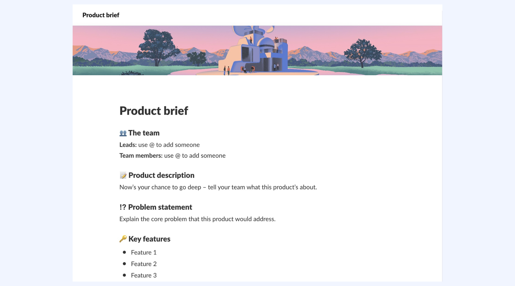 Project brief template