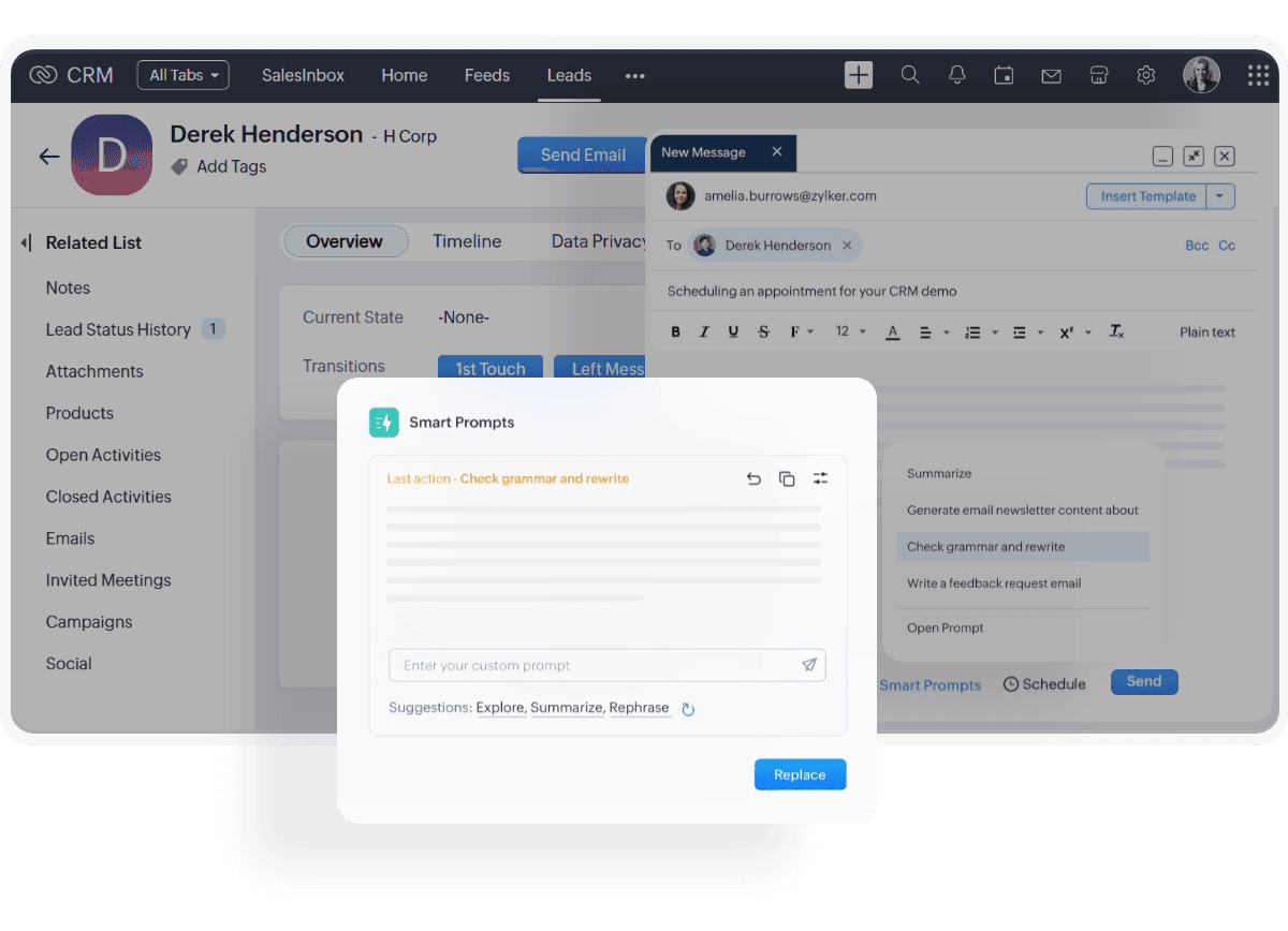 Zoho AI CRM