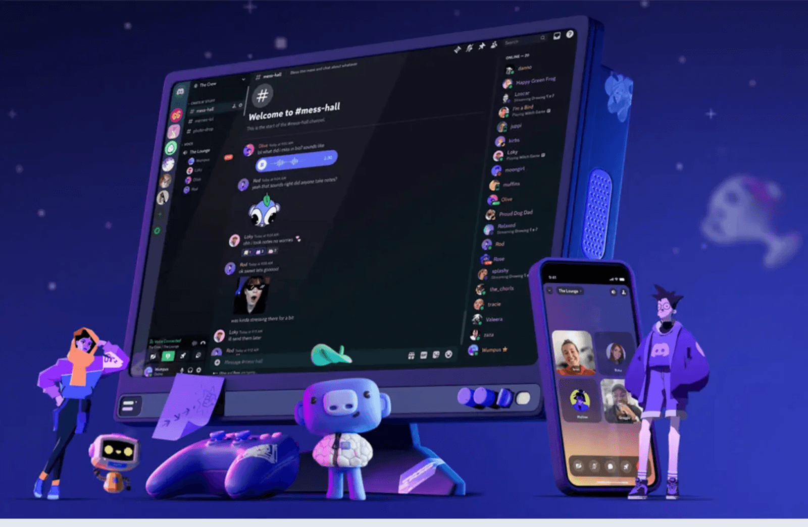 Interface of Discord