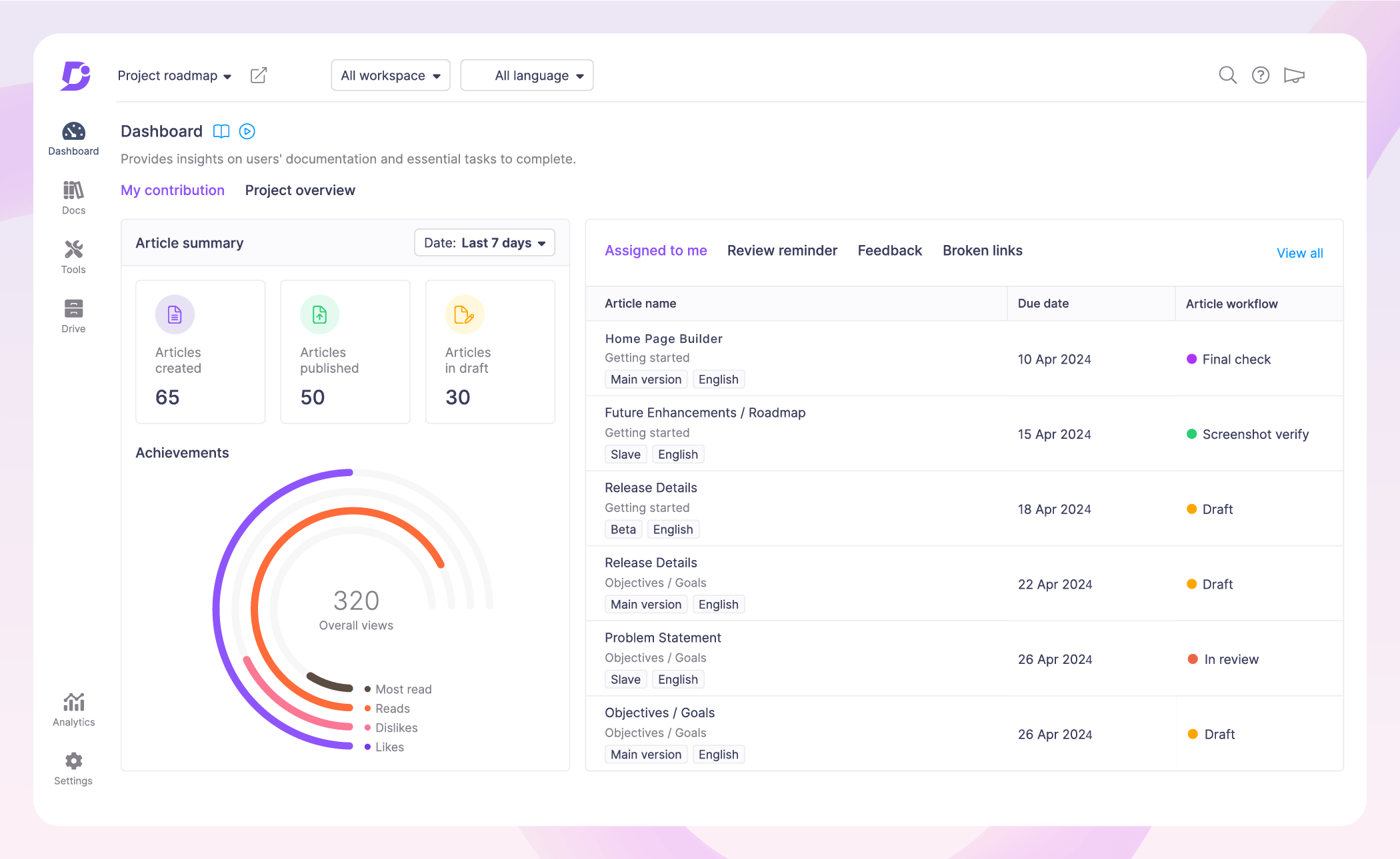 Document360: Self-service knowledge base