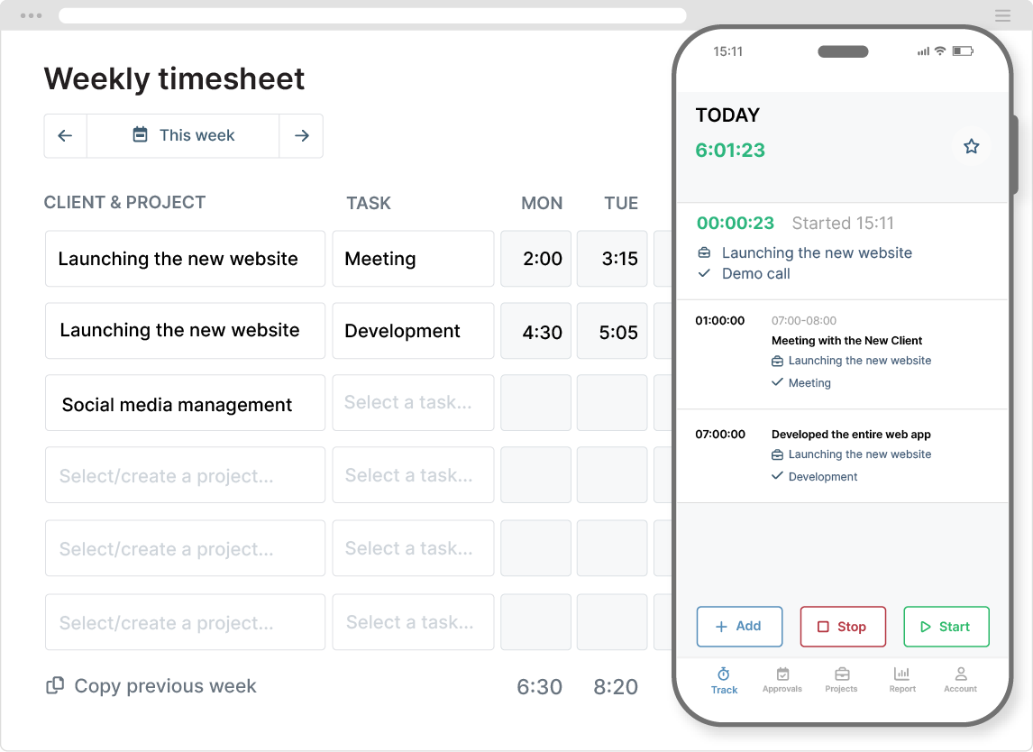 MyHours: A time-tracking solution aimed at small to mid-sized teams