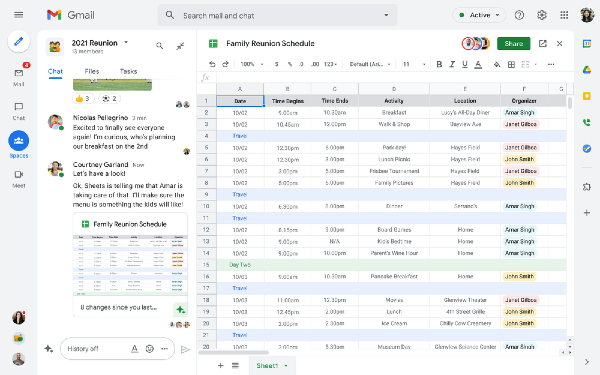 Collaborate documents with Google Workspace