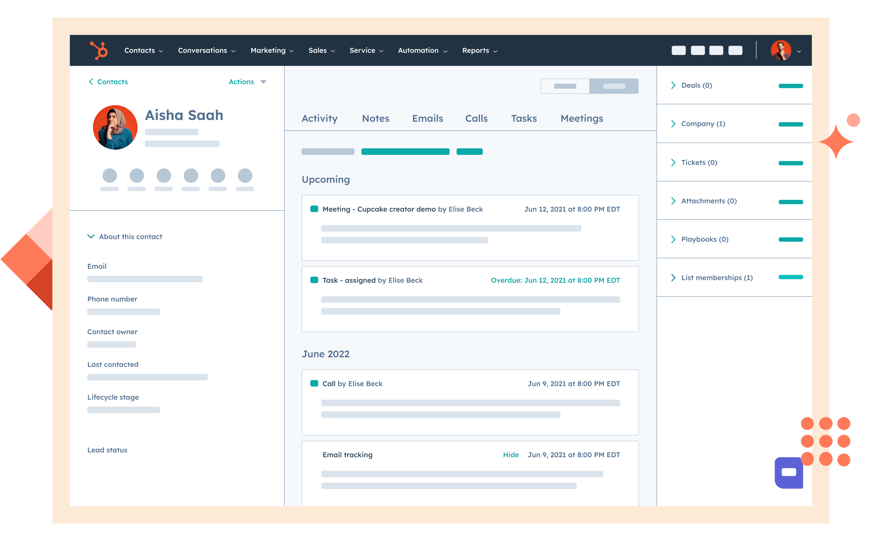 HubspotCRM provides marketing and sales analytics