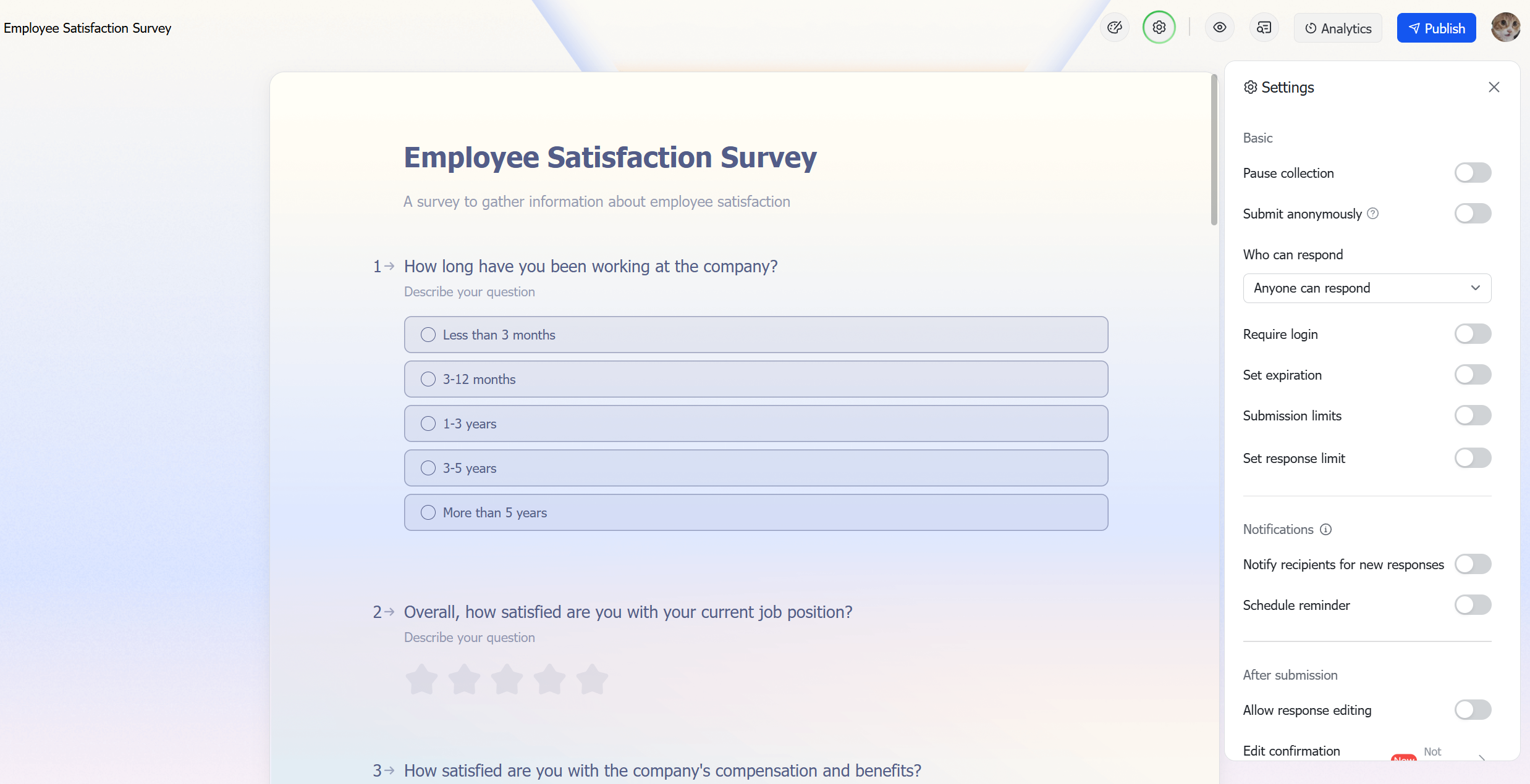 View and analyze responses in Forms