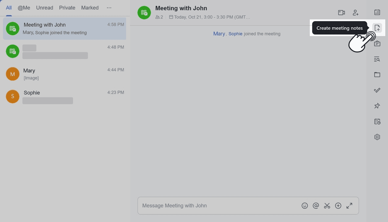 create meeting notes