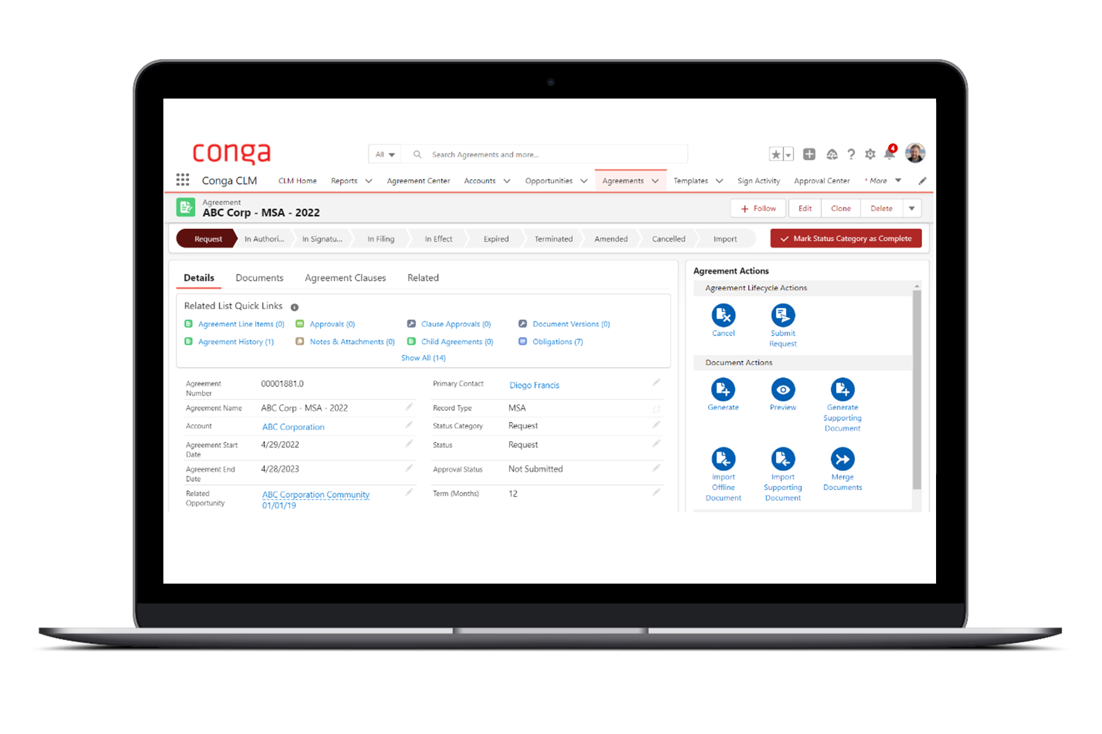 Conga is a revenue-driven contract management software