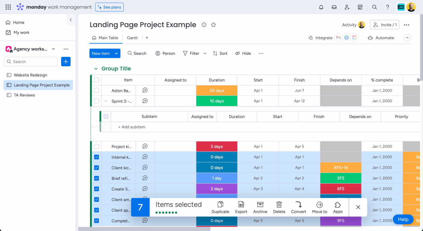 Monday.com is effective for small teams