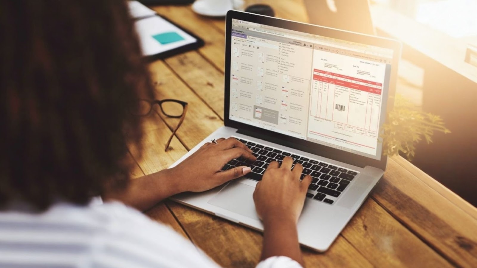 DocuWare's interface for automated document processing
