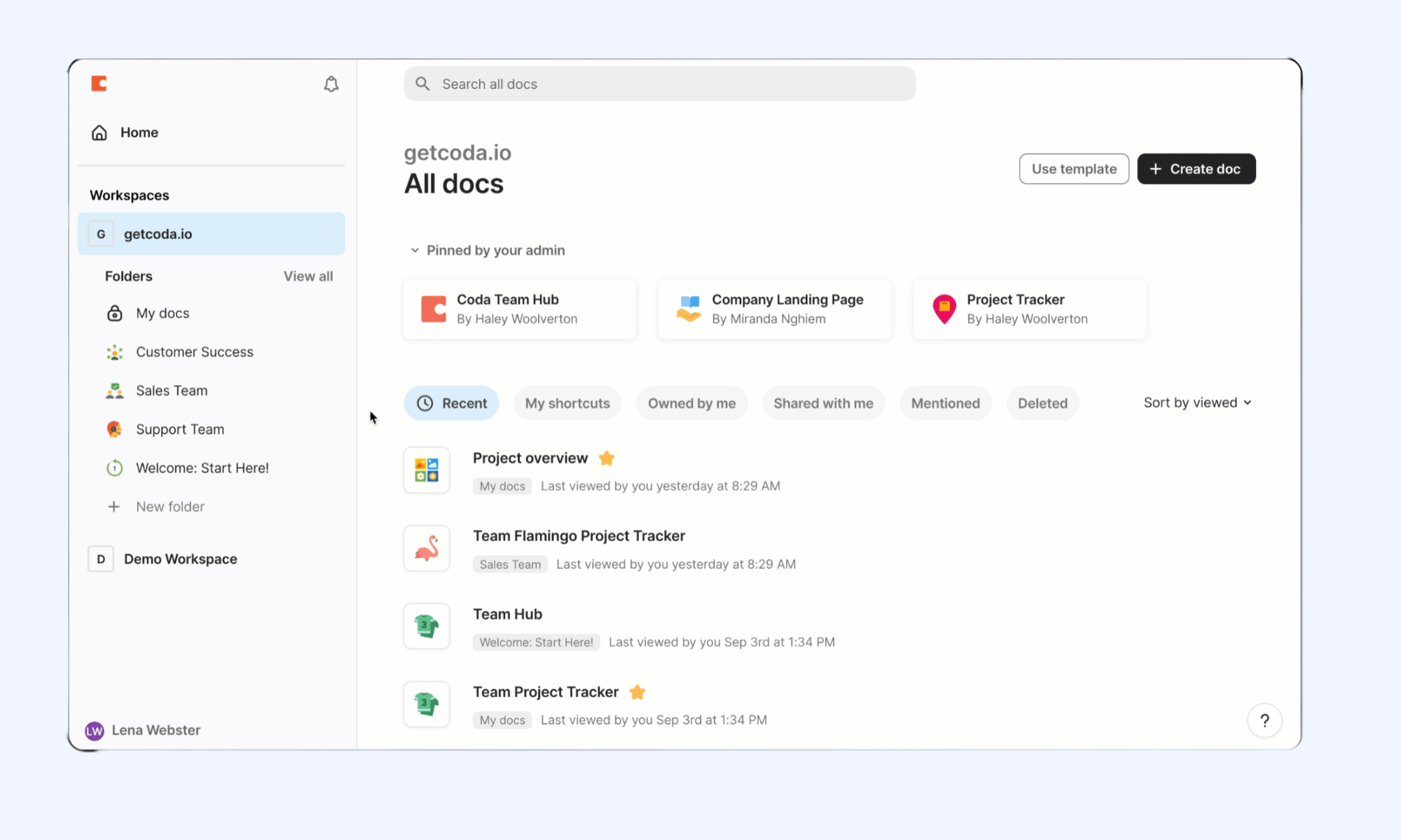 Coda: Smart documents with workflow automation
