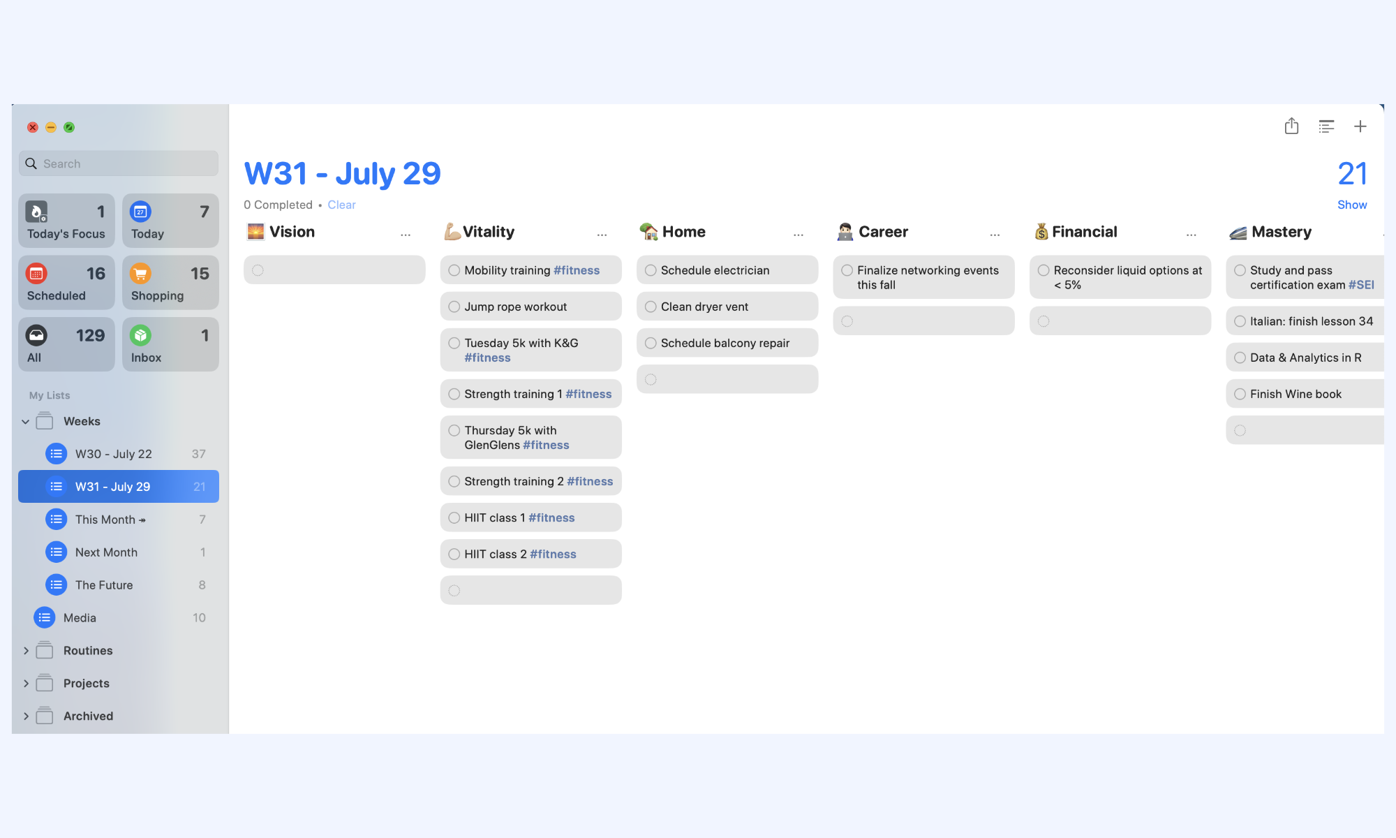Apple Reminders is a native Apple task manager