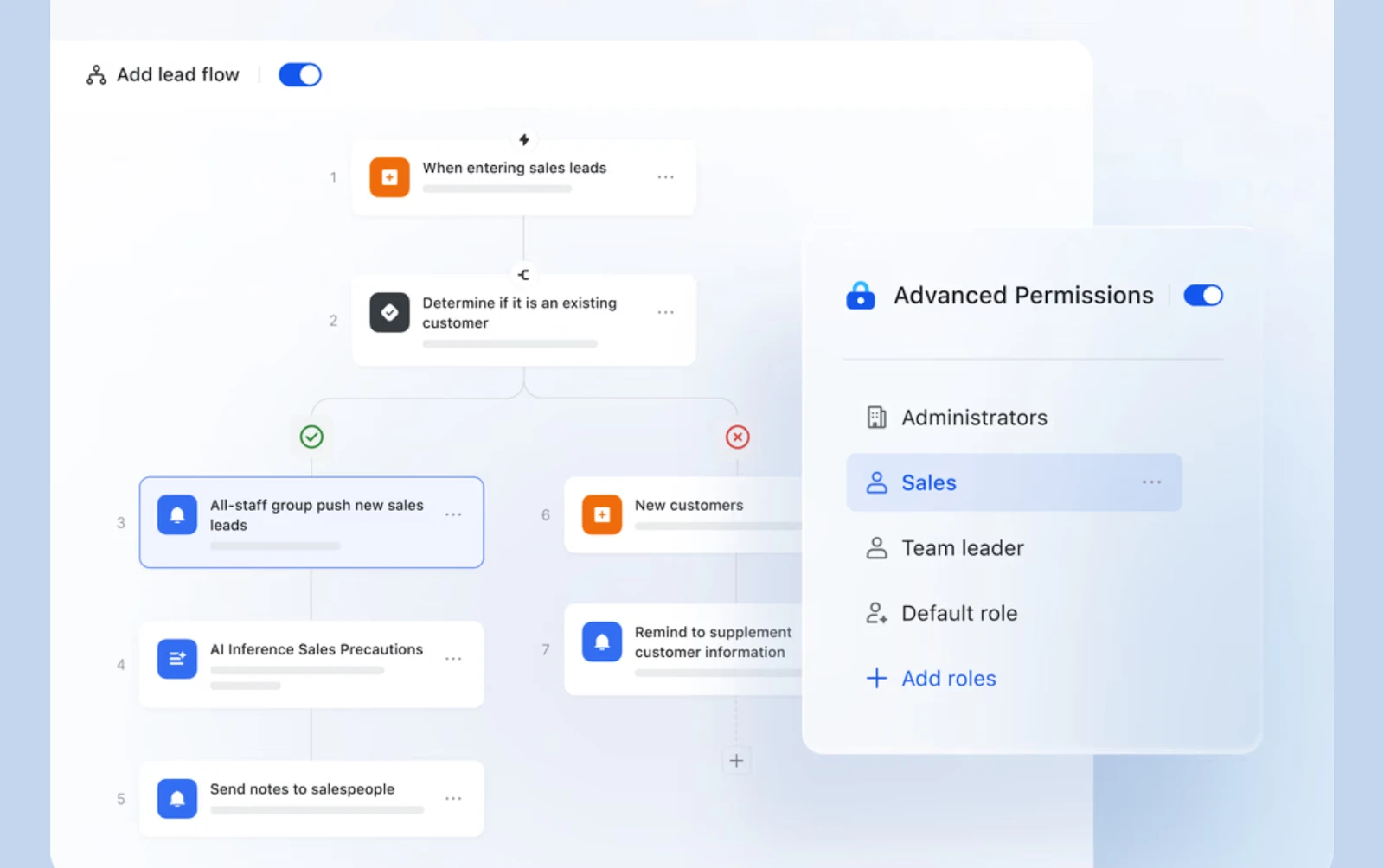 Lark drag and drop flowchart builder