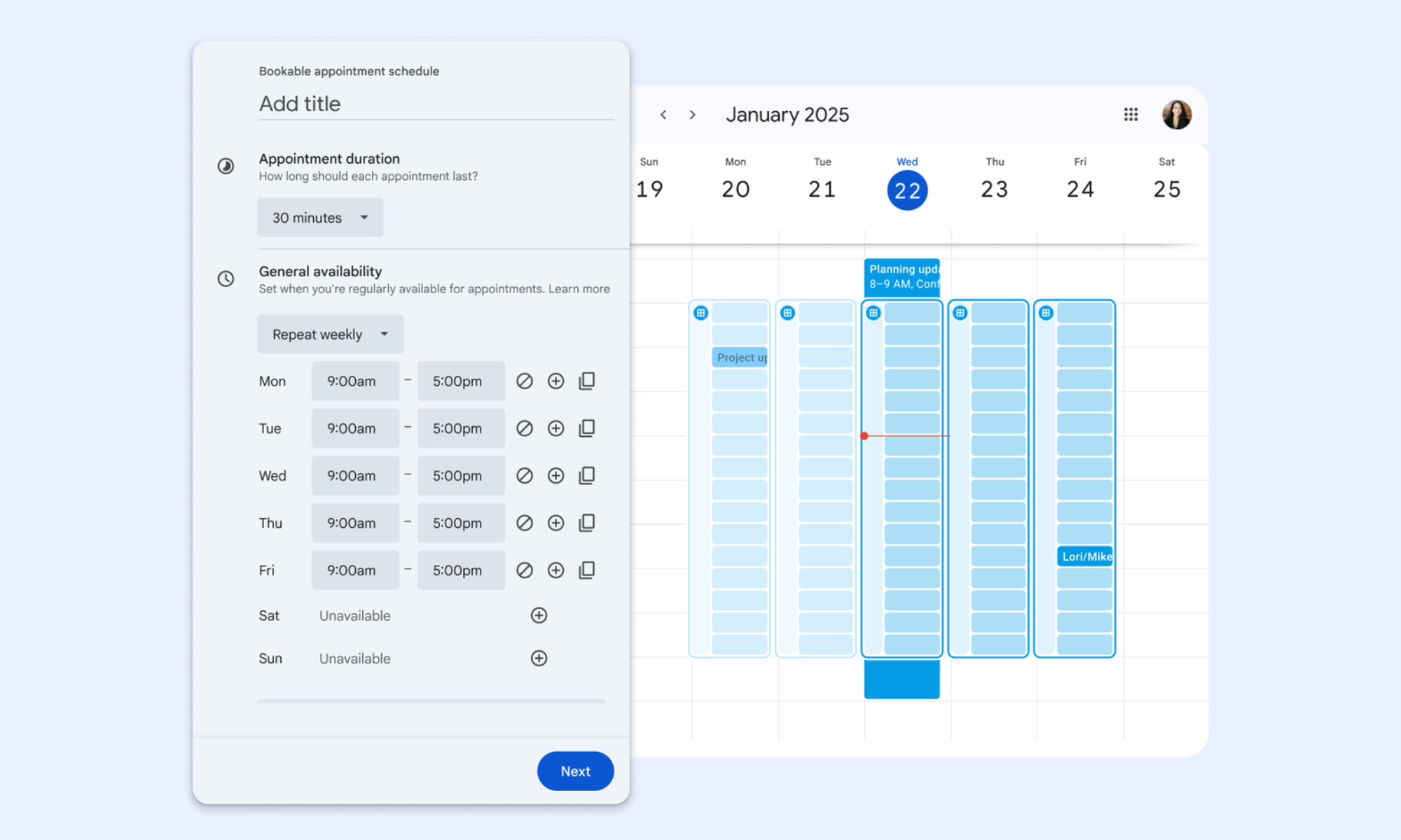 Customizing booking details