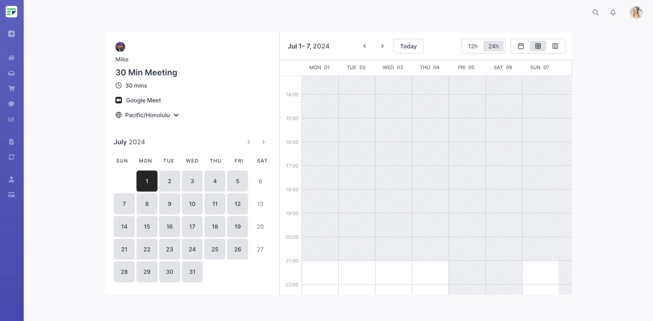 Cal.com instant meetings feature
