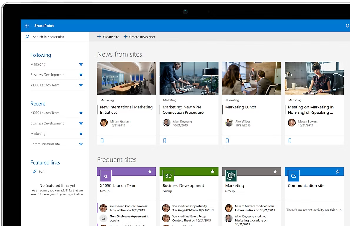 Microsoft SharePoint platform