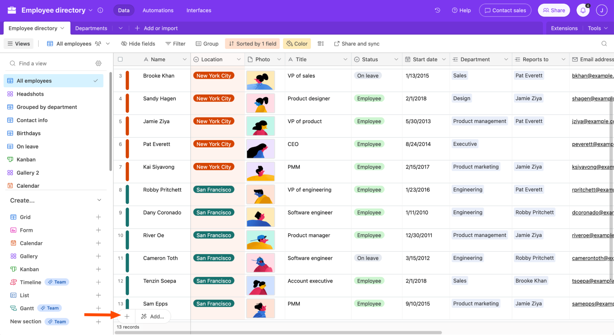 Airtable spreadsheets with the power of relational databases