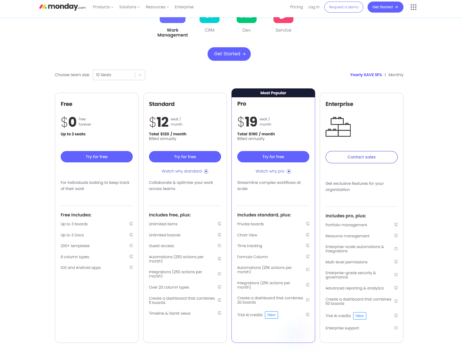 Monday.com pricing