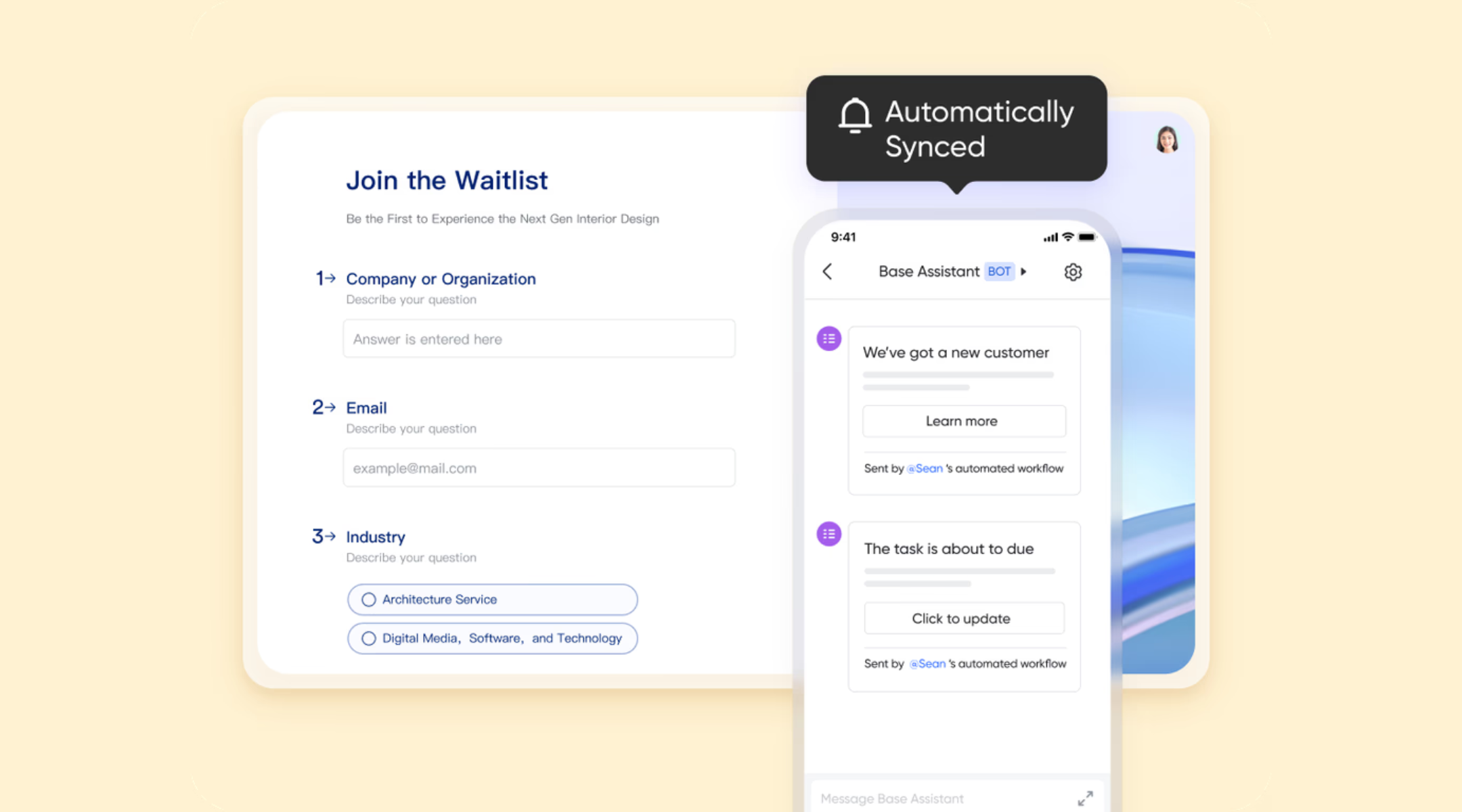 Forms that automatically create structured records in Base