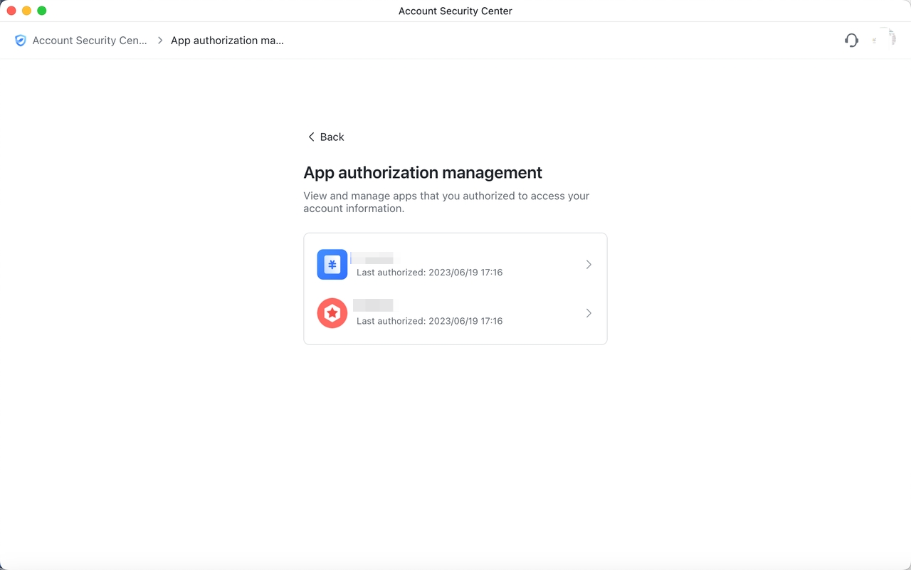 Account Security Center overview