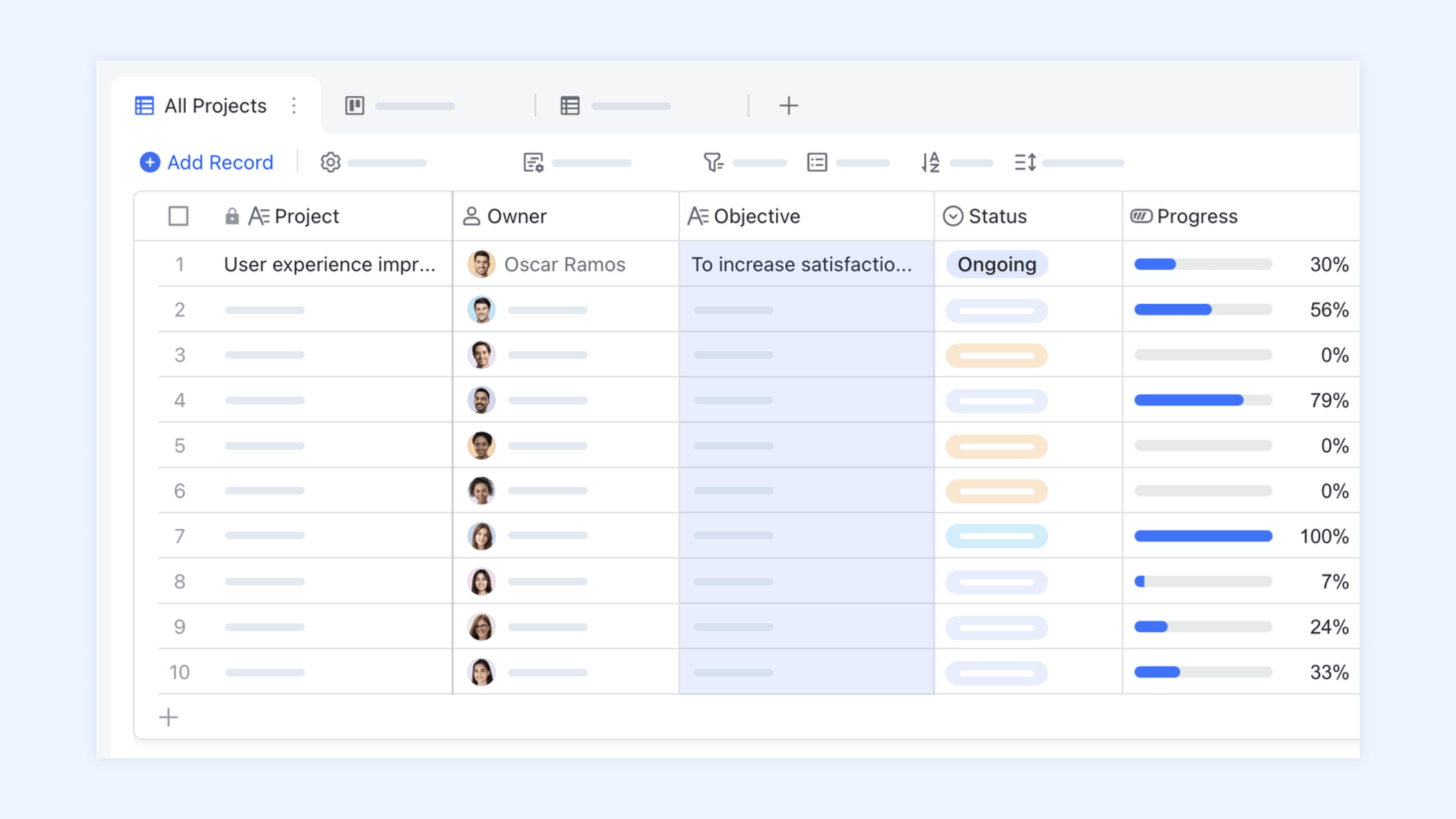 Lark Base manages complex projects across dimensions