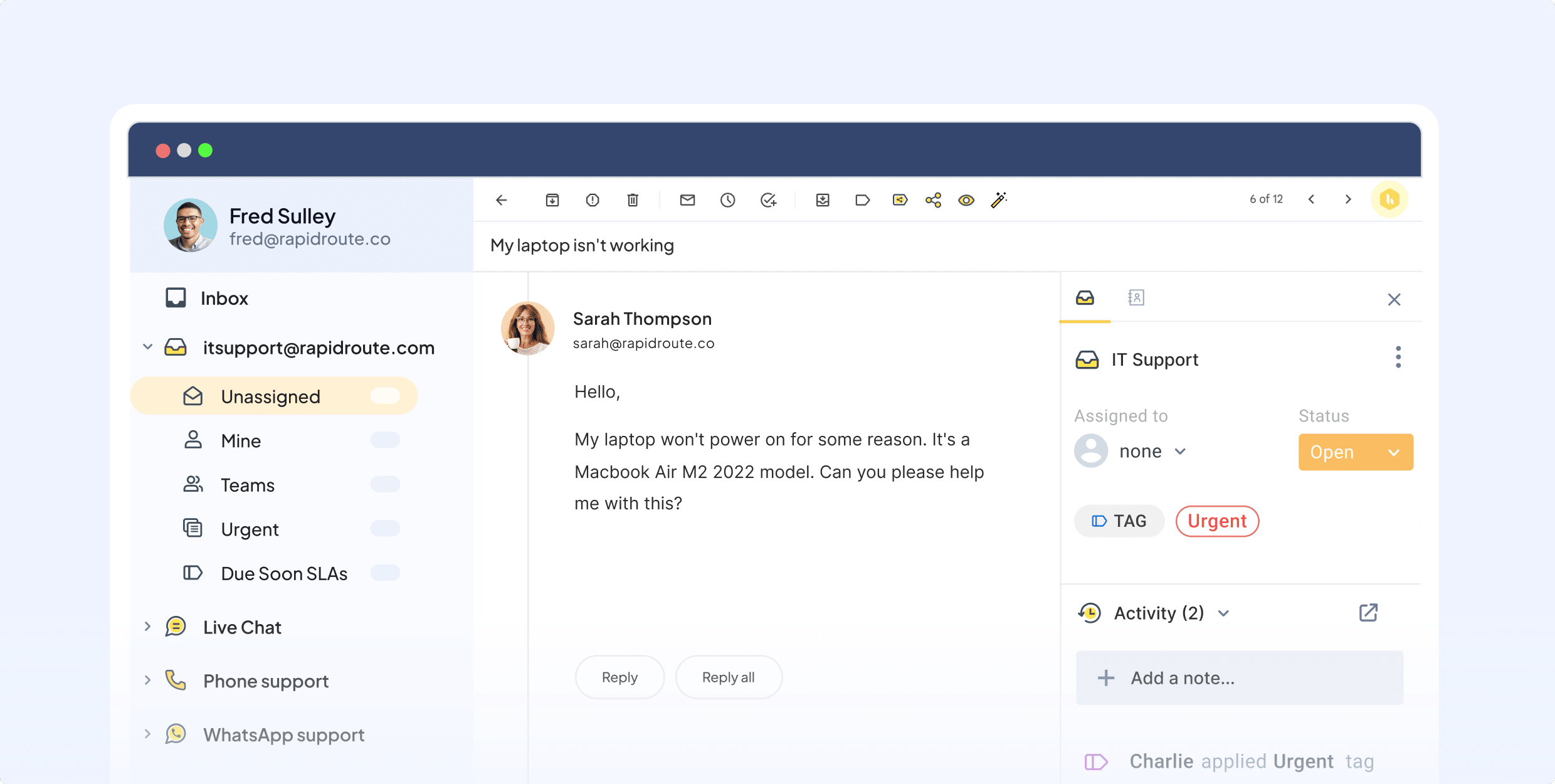 Hiver ITSM Help Desk Software