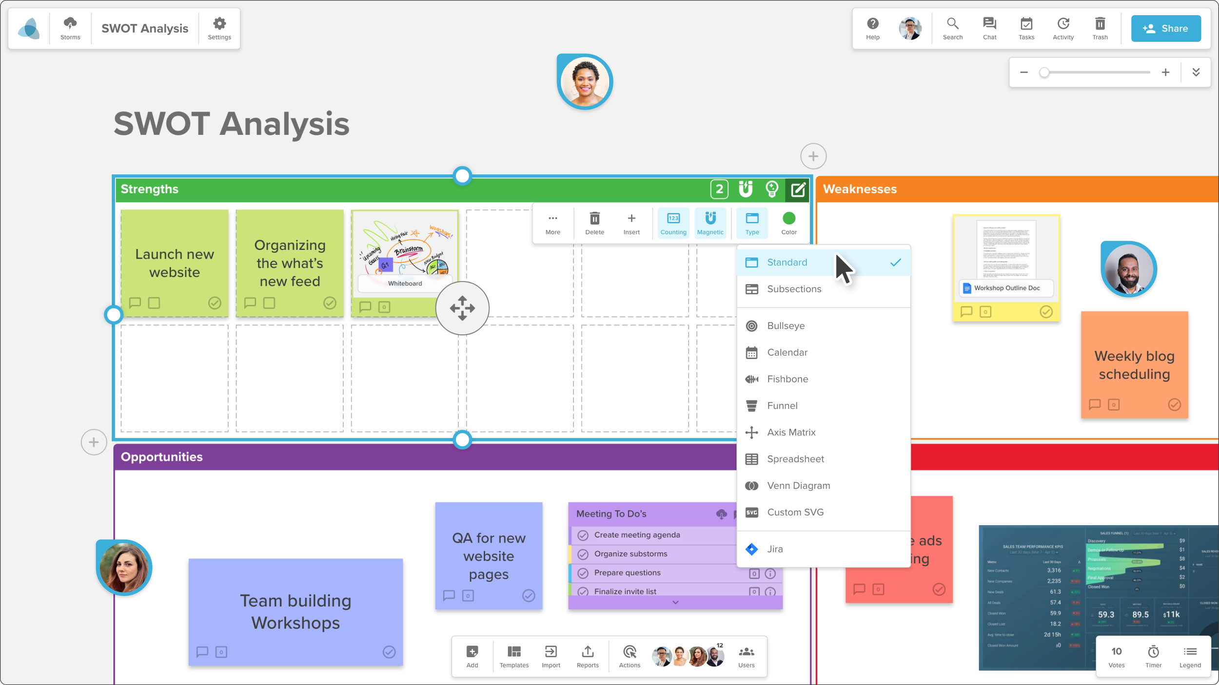 Stormboard is a sticky-note-based ideation platform
