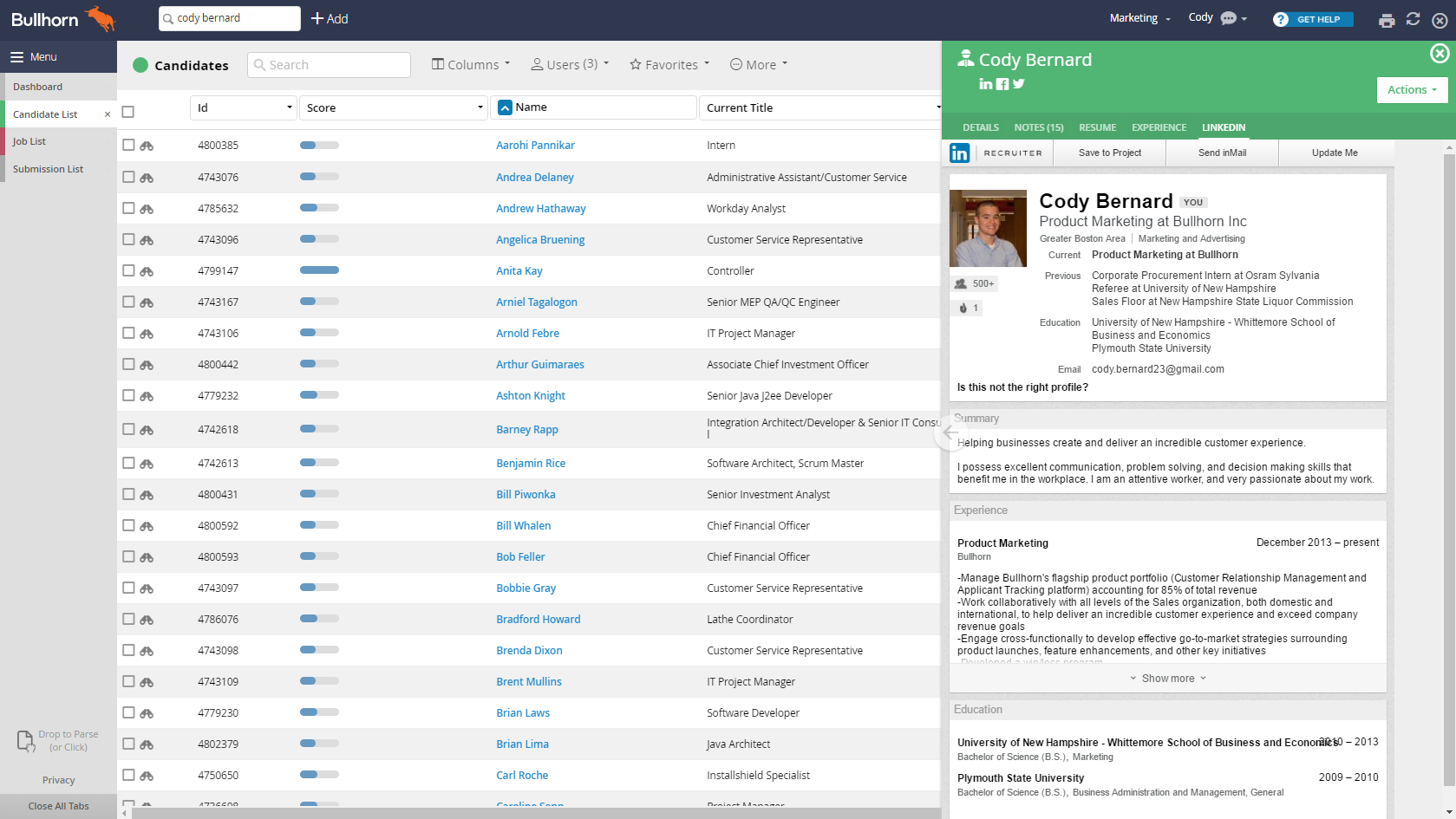 Bullhorn ATS and CRM