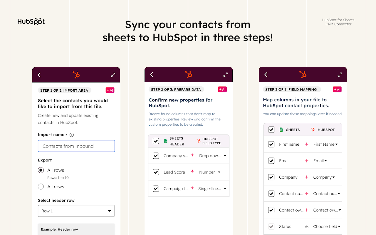 HubSpot free CRM template