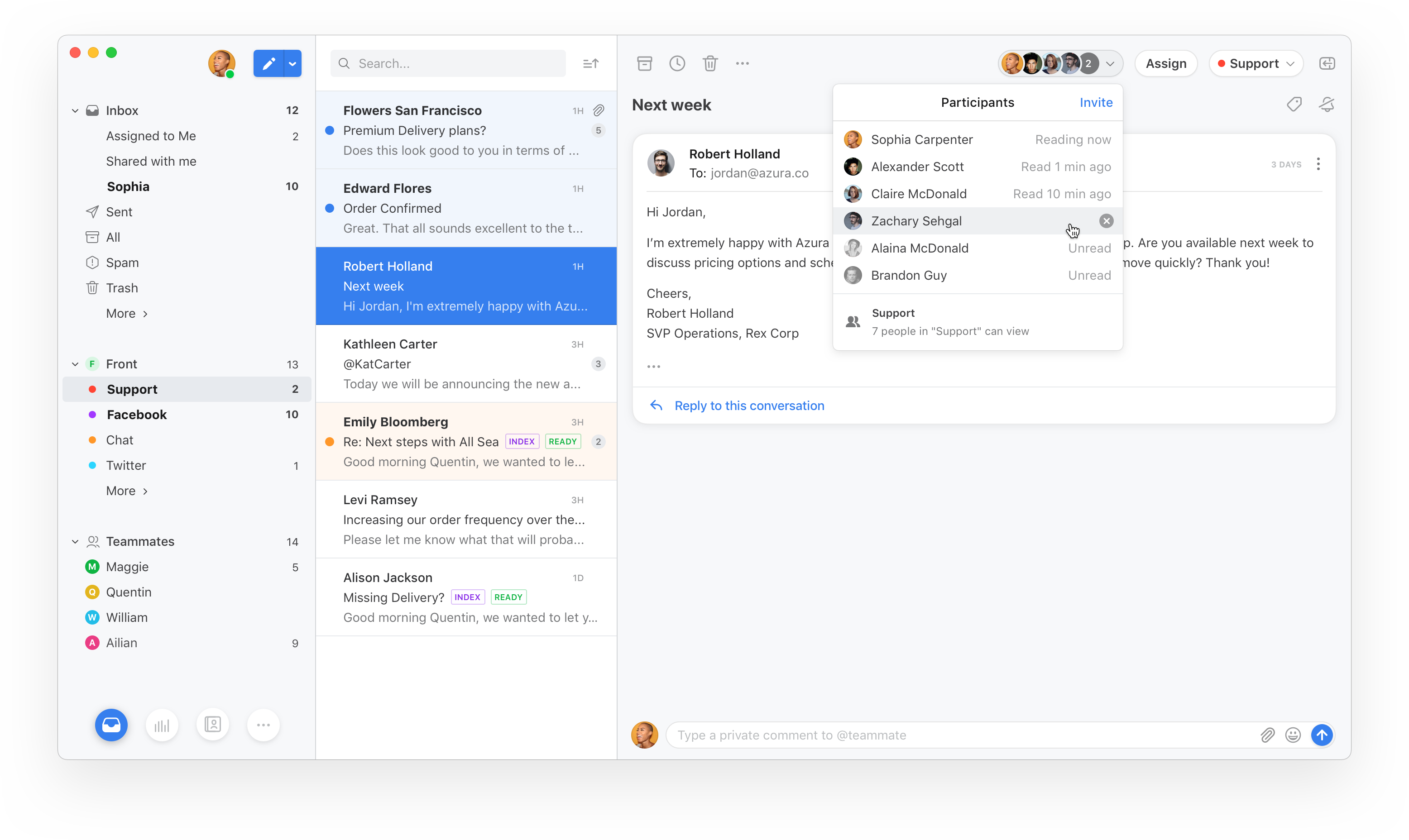 Front collaborative inbox platform built to streamline client communication