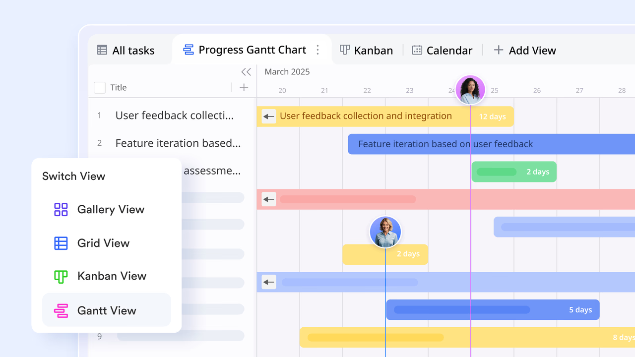Gantt view in Lark Base