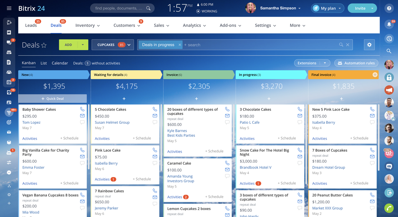 Bitrix24 is an all-in-one WhatsApp CRM workspace