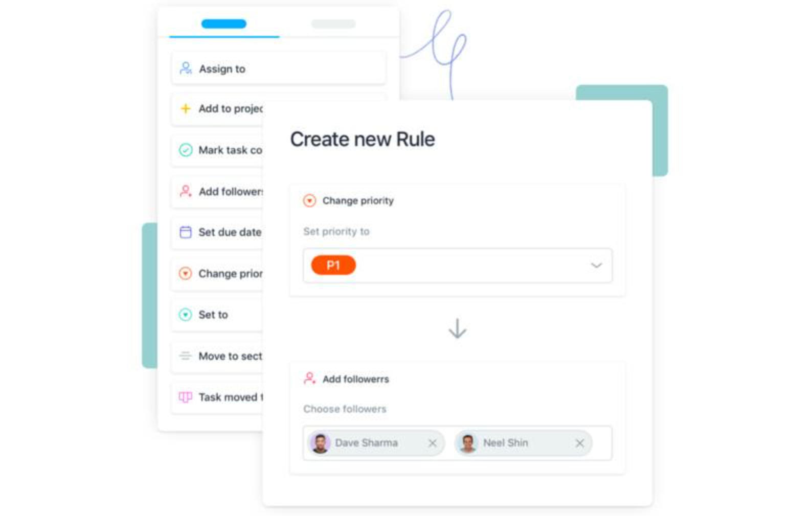 Asana automation rules