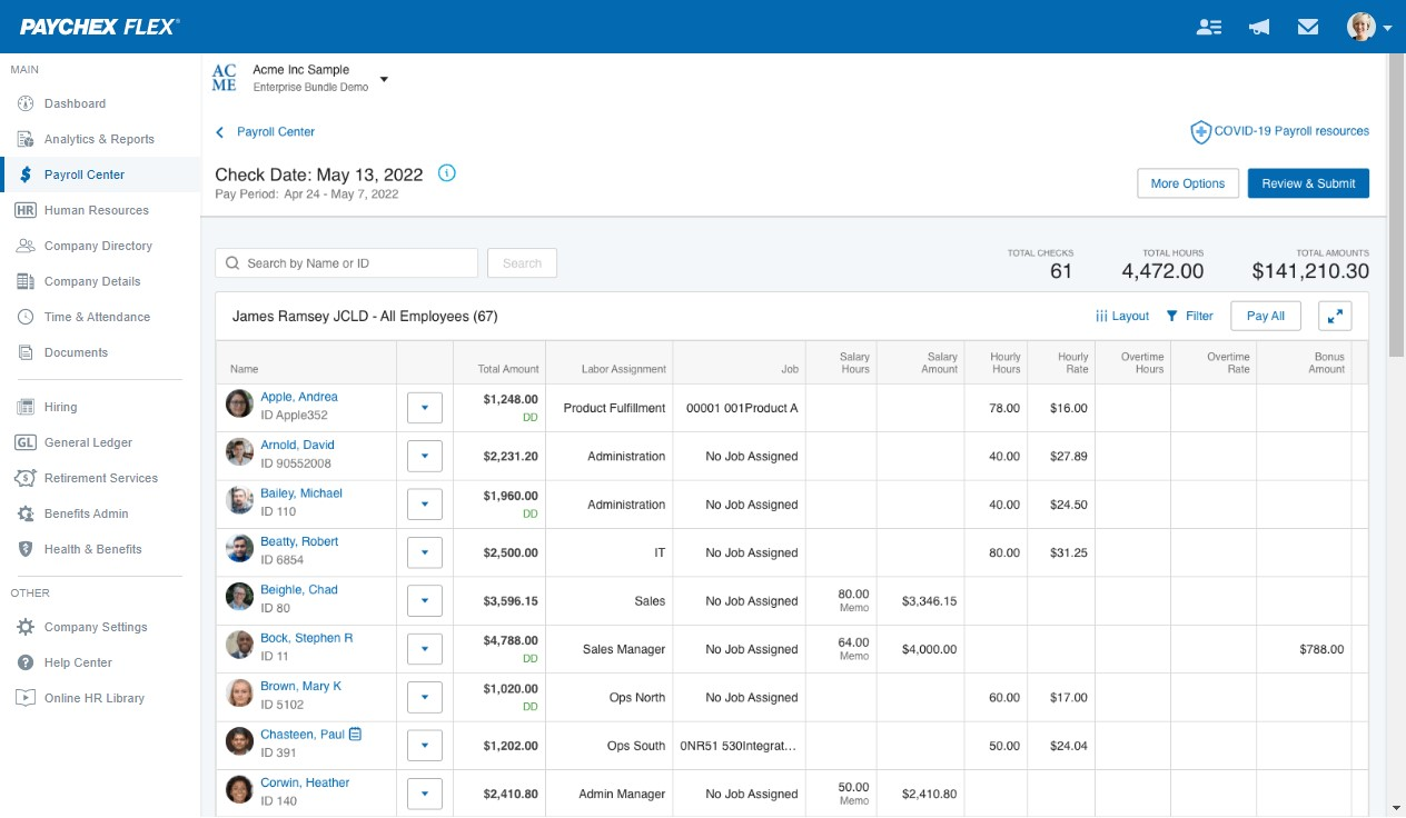 Paychex Flex payroll and HR solution prioritize accuracy and compliance