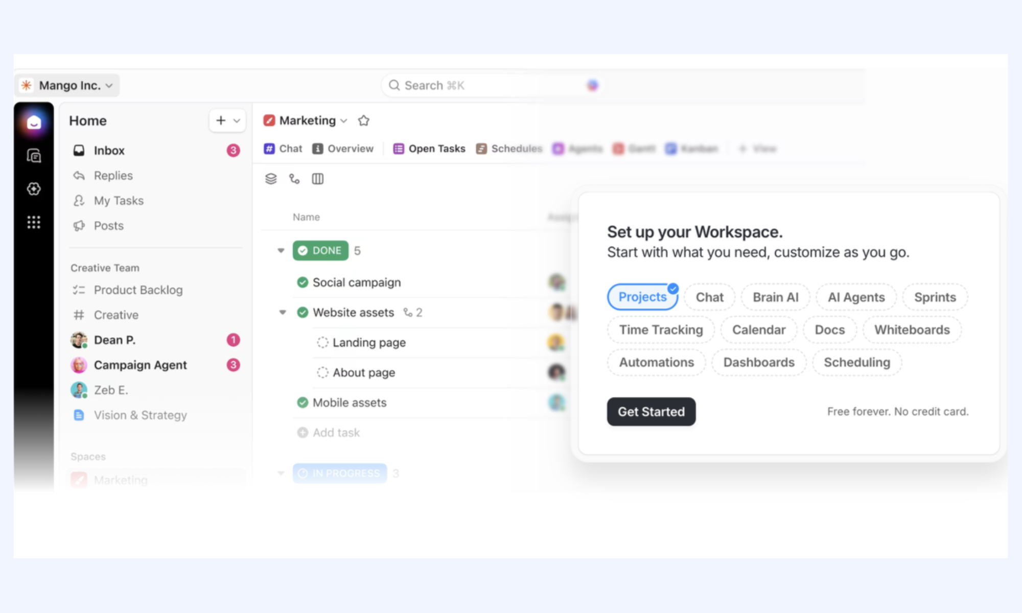 ClickUp is a cloud-based productivity platform