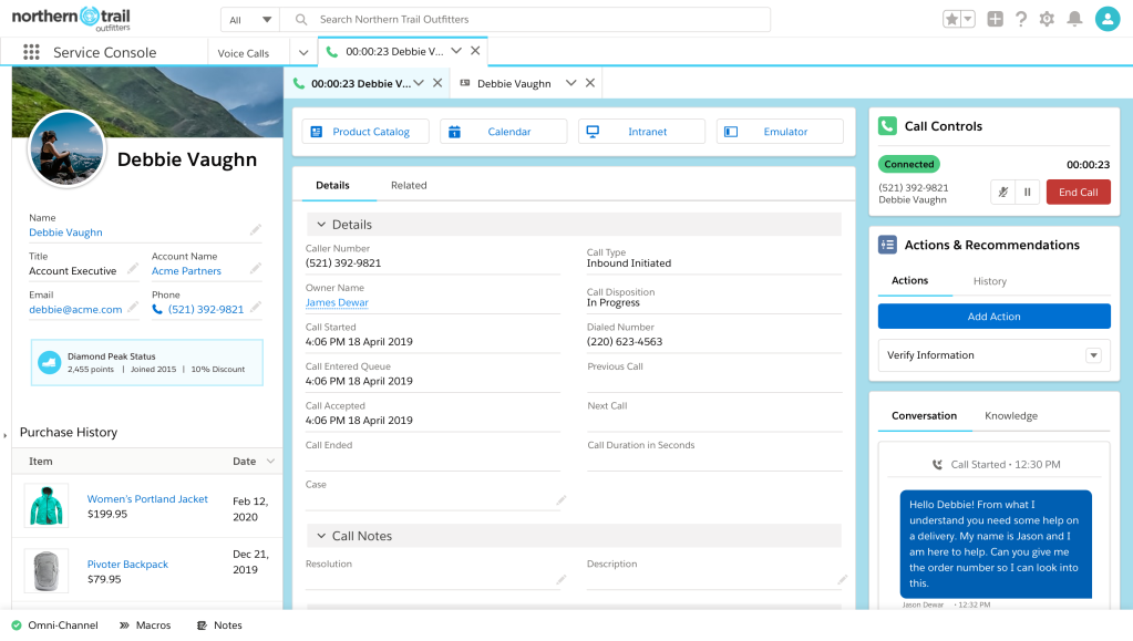 Salesforce Sales Cloud analytics dashboard