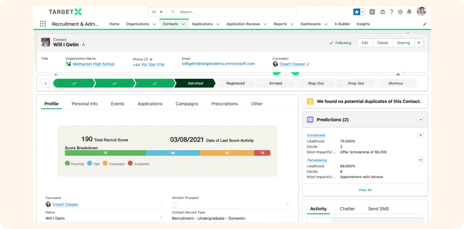 TargetX student CRM
