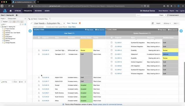 Jama Connect requirements management software
