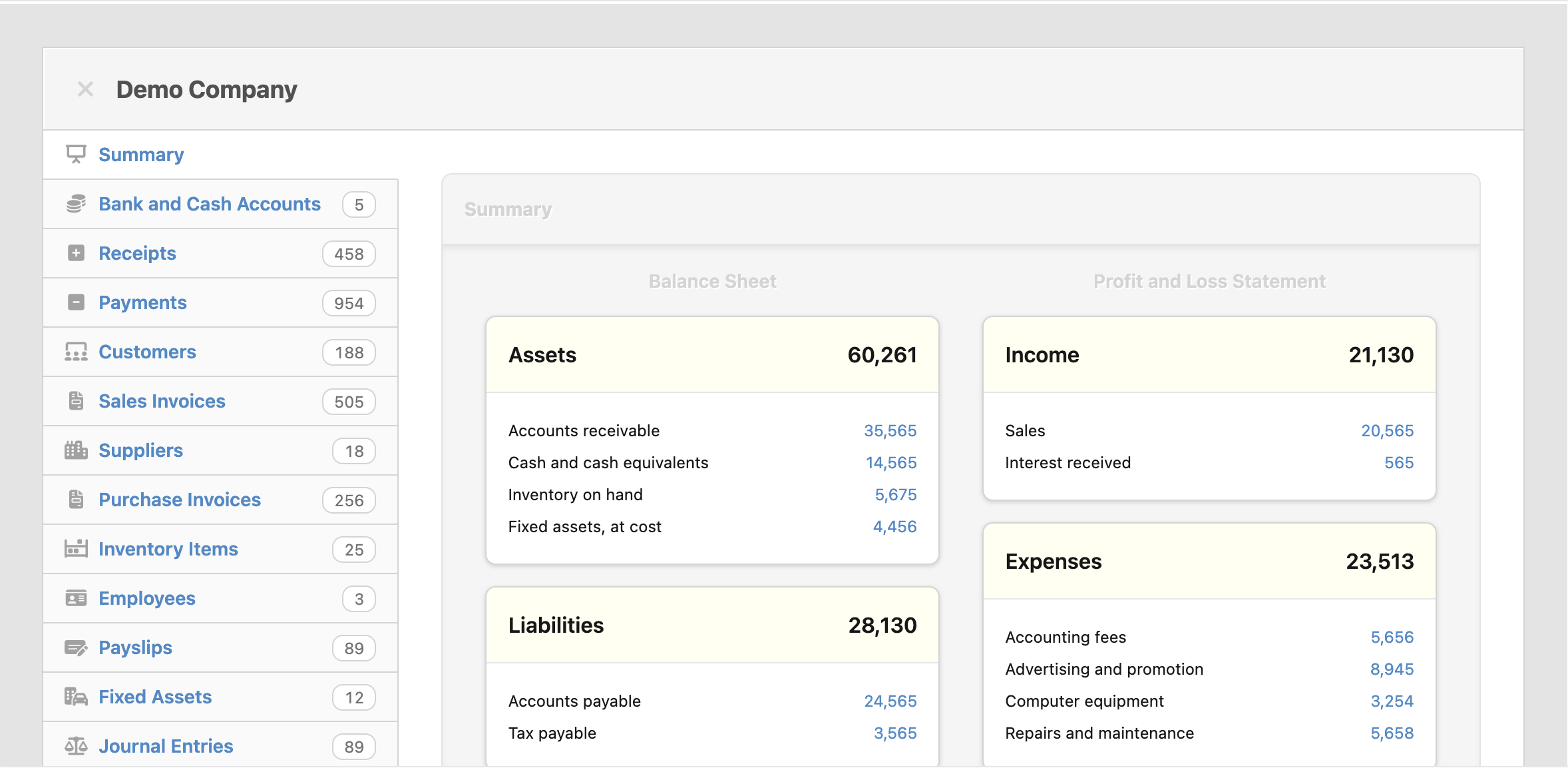 Manager accounting software