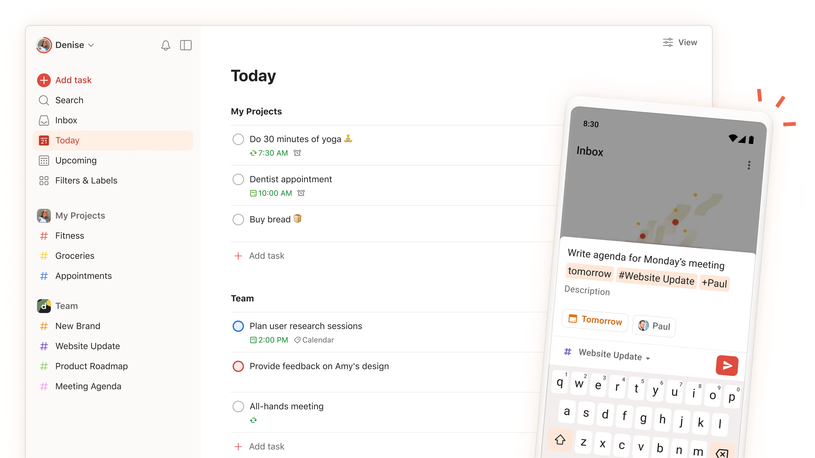 Todoist: Personal task planner for daily work