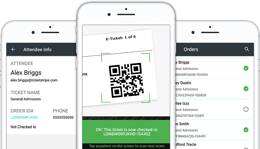 An image showing the TicketStripe app