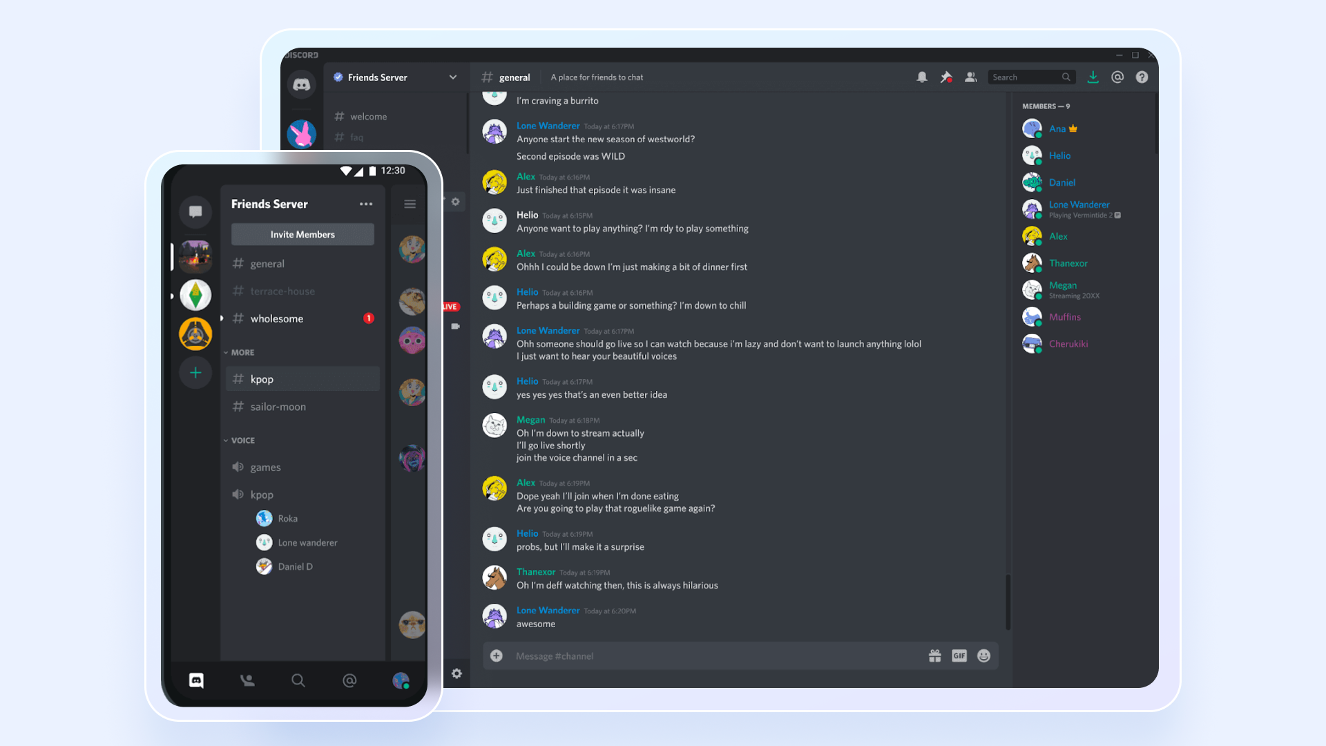 An image showing the versatile platform, Discord.