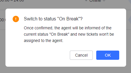 Manage agent status