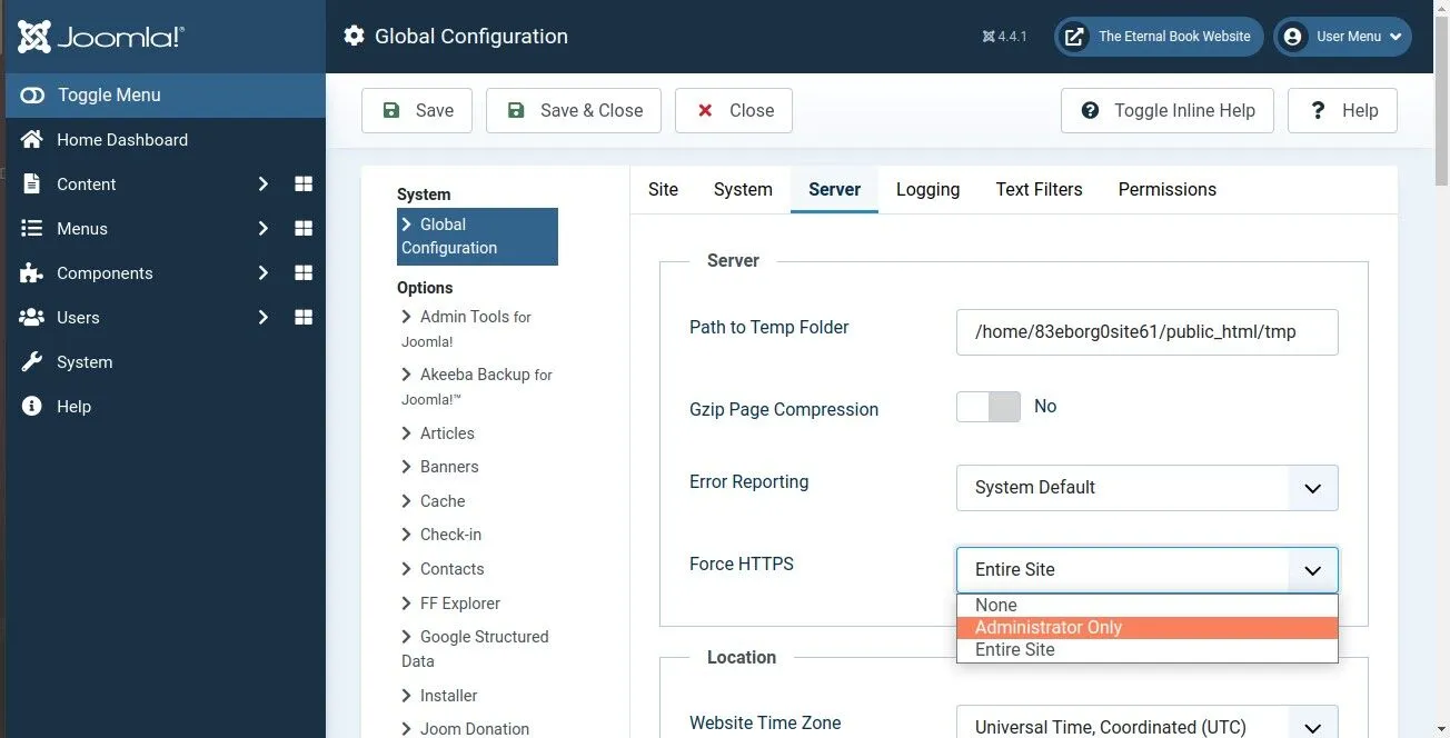 Joomla: Flexible content management system